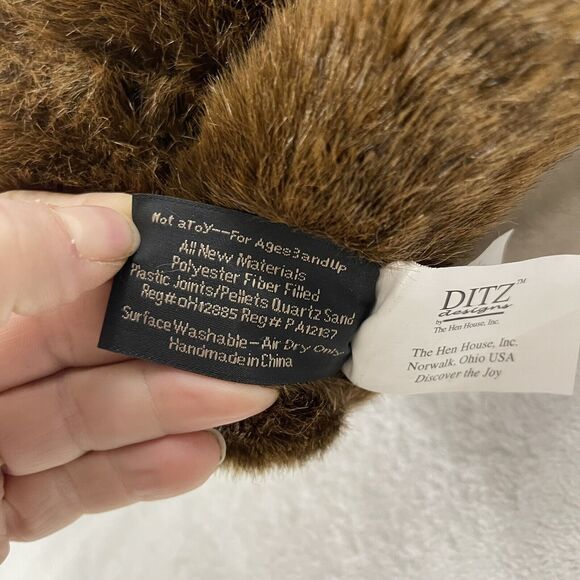 Ditz Designs Large Sitting Laying Whitetail Deer Plush Stuffed Animal Brown - Picture 5 of 10